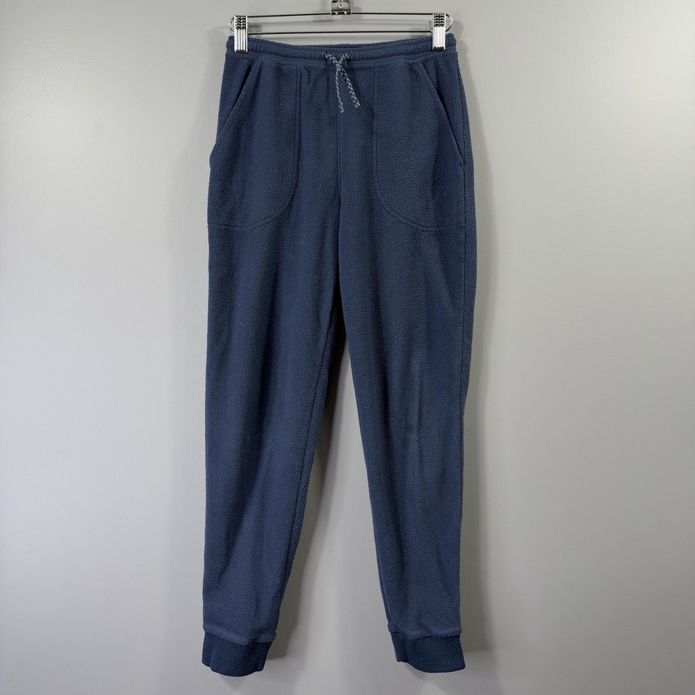 Patagonia Fleece Sweatpants Kids Large Blue Joggers Elastic Waist Warm Lounge